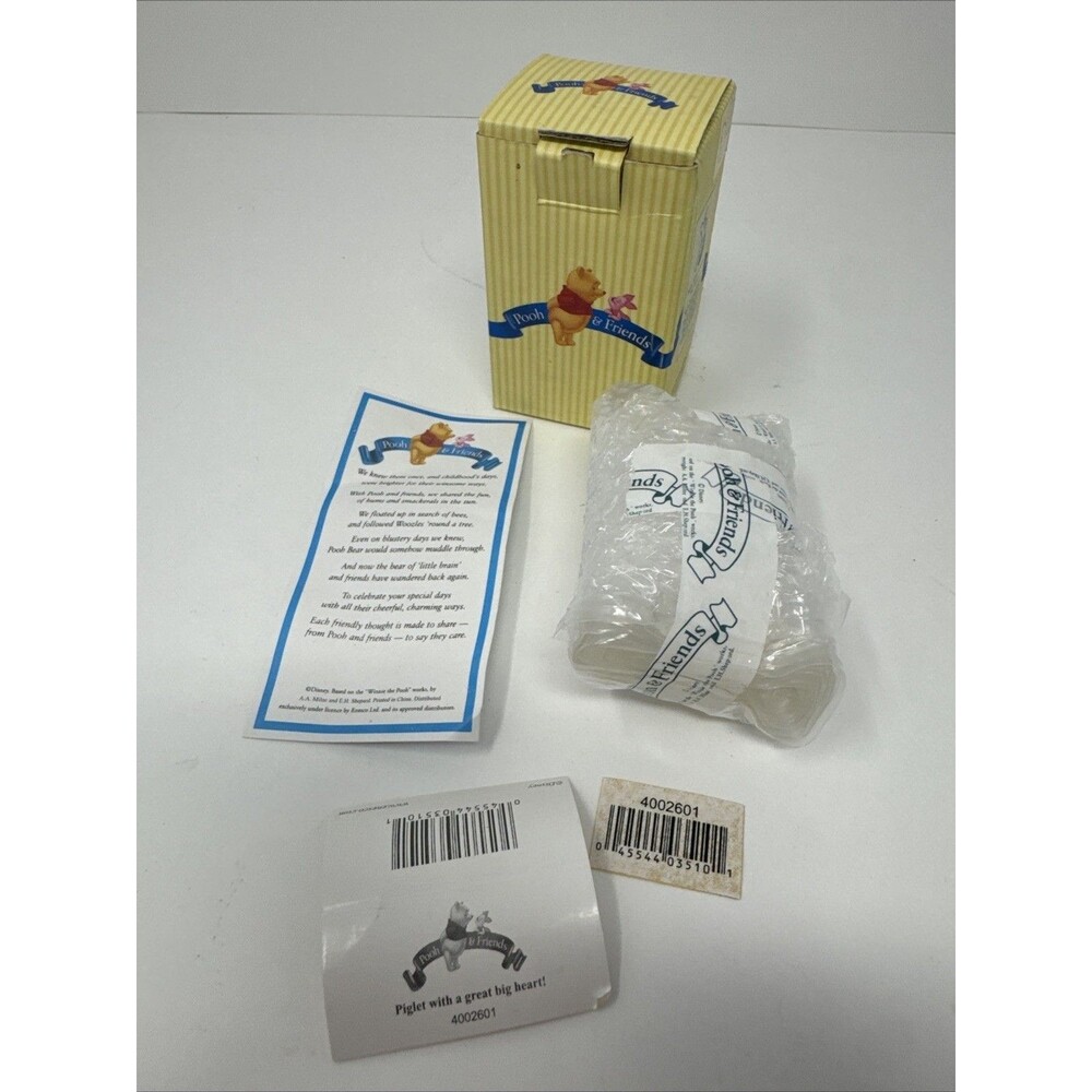 RARE Disney Pooh & Friends “Piglet With A Great Big Heart” #4002601 NEW IN BOX
